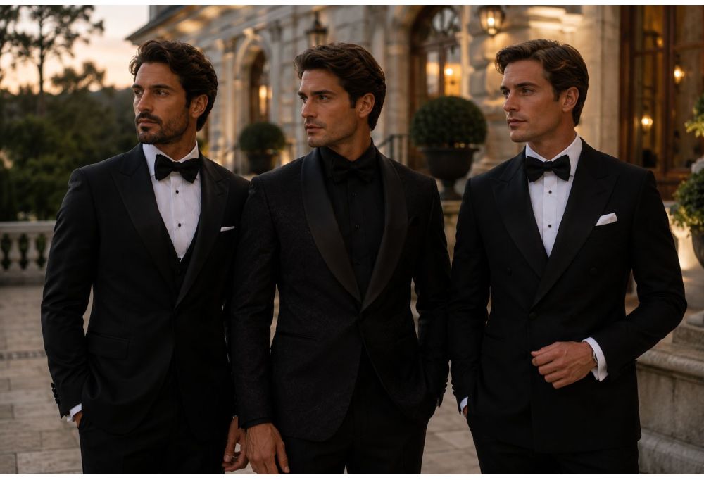 Smoking neri da uomo: eleganza assoluta tra lusso, stile moderno